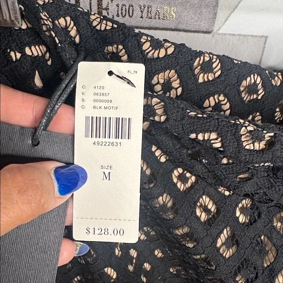 Anthropologie Current air black embroidered lace ruffled midi skirt - Picture 3 of 6